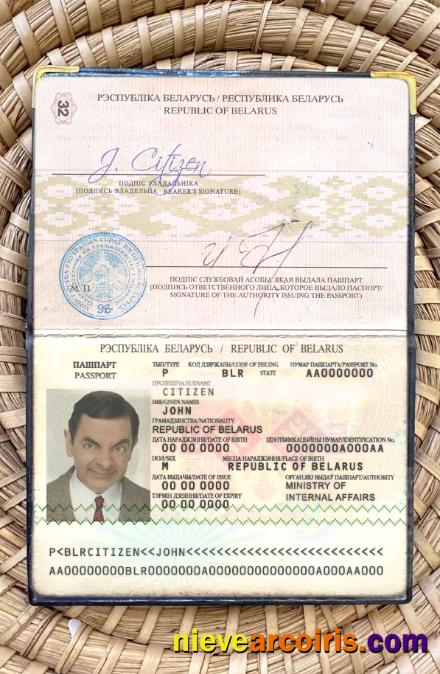 Belarus passport (2006-2020) photolook